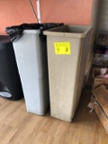 (2) Commercial Poly Trash Receptacles