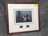 Limited Edition Duck Stamp Print & (2) Stamps - New York 1991