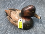 Tom Taber Wood Redhead Duck Decoy