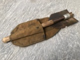 WWII Vintage US Entrenching Tool & Pouch