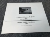 Limited Edition Conservation Stamp Print & (2) Stamps - Quebec 1993