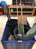 Rolling Bin w/ Janitorial Supplies