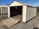 Steel Outbuilding w/ Overhead Door on Front & Rear