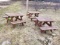 (3) Youth Wood Picnic Tables