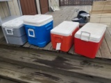 (4) Ice Coolers