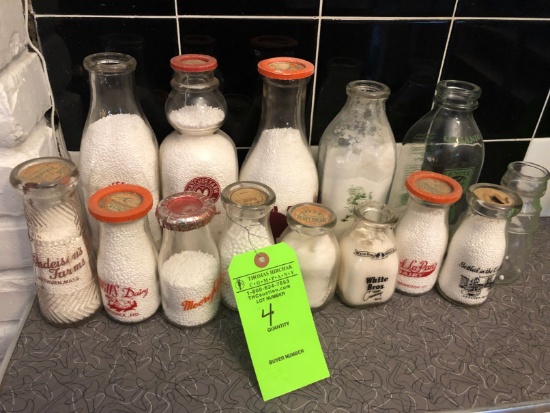 (13) Vintage Milk Bottles