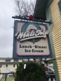 Depot Street Malt Shop Outdoor Sign