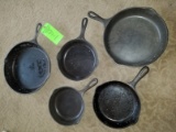 (5) Cast Iron Skillets