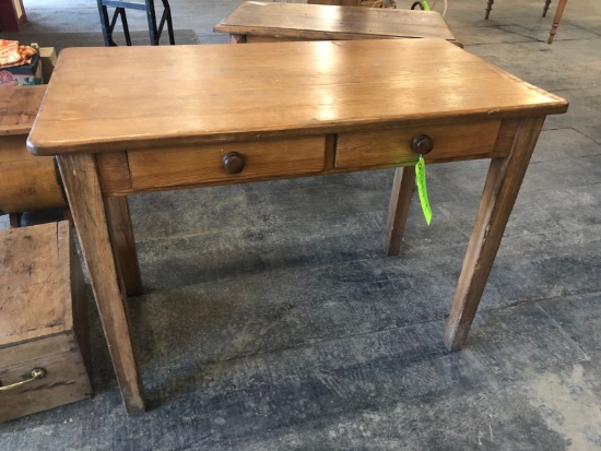 Antique 2-Drawer Pine Table