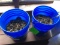 (2) Partial 5 Gal. Pails of Brass Shells