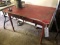 Painted Turned Leg Kitchen Table w/ 1 Drawer