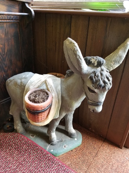 Cement Donkey Planter