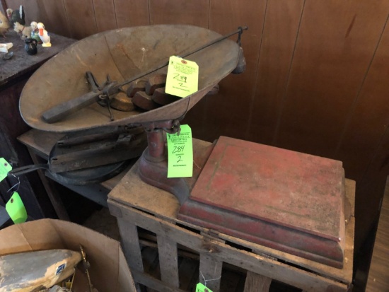 (2) Antique Scales