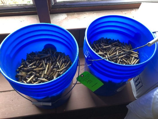 (2) Partial 5 Gal. Pails of Brass Shells