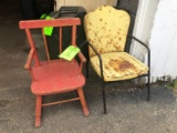 (2) Vintage Childrens Chairs