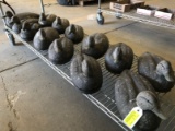 (13) Foam Body Duck Decoys and a box of weights