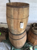 (4) Antique Wood Barrels