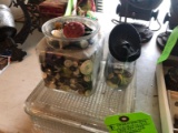 Buttons & Glass Refrigerator Storage Container