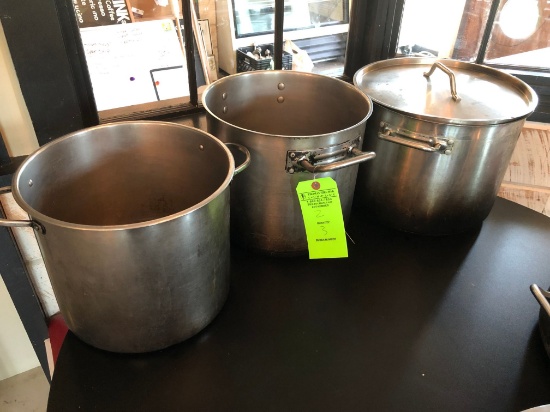 (3) SS Stock Pots