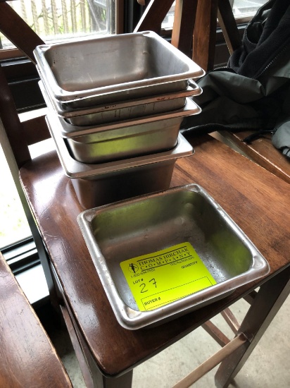 (6) Various Size SS Steam Table Pans