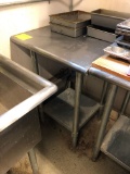 SS Prep Table w/ Undershelf