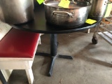 Circular Dining Table w/ Wood Top & Steel Base