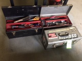 (3) Sheet Steel Tool Boxes with Assorted Hand Tool