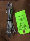 (7) Craftsman SAE & Metric Open End & Flare Nut Wrenches