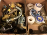 (2) Boxes:  Teflon Tape & Brass Fittings