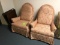 (2) Upholstered Chairs & (2) Sets of TV Trays