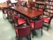 Pine Conference Table w/ (13)Vinyl Upholstered Chairs