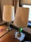 (2) Brass Style Lamps & (1) Table Lamp