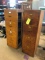 (2) Vintage 4-Drawer Metal w/Wood Finish Filing Cabinets