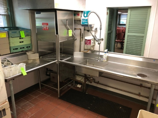 Jackson Dishwasher w/ Hatco Heater & (9) Dishwasher Bins