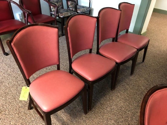 (4) Falcon Wood & Foam Padded Chairs