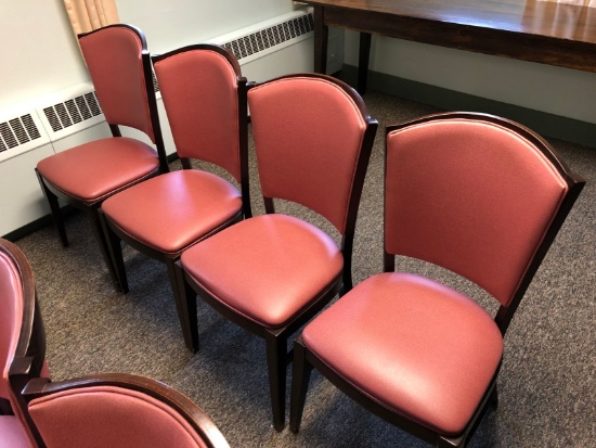 (4) Falcon Wood & Foam Padded Chairs