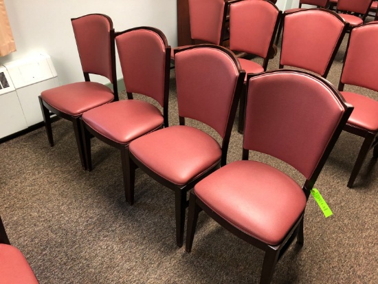 (4) Falcon Wood & Foam Padded Chairs