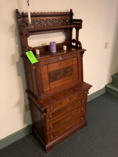 Hardwood Secretary w/ (4) Drawers