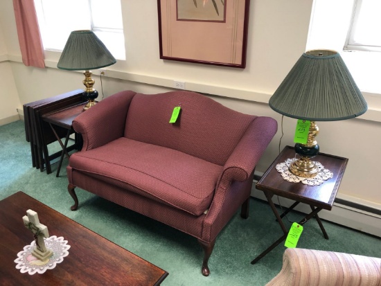 Sofa Love Seat & TV Trays Lamps