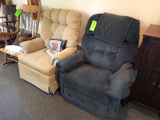 (2) Upholstered Rockers