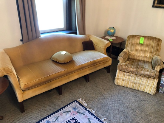 Sofa  & Upholstered Chair & Corner Stand