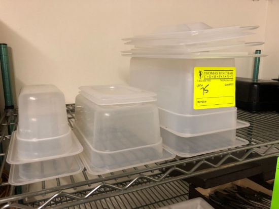 (5) Cambro Translucent Food Pans