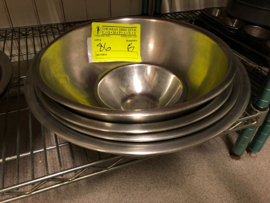 (6) SS Mixing Bowls