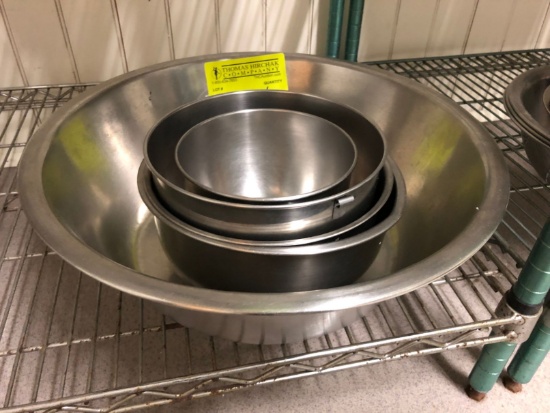 (6) SS Mixing Bowls