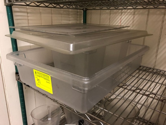 (2) Plastic Storage Bins