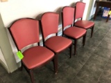 (4) Falcon Wood & Foam Padded Chairs