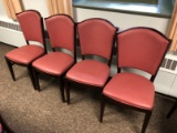 (4) Falcon Wood & Foam Padded Chairs