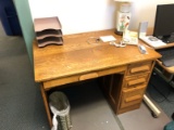 Pedestal desk; Filing Cabinet & Bookcase