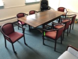 Oak Conference Table w/ (7) Chairs