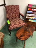 Upholstered Arm Chair & Side Stand